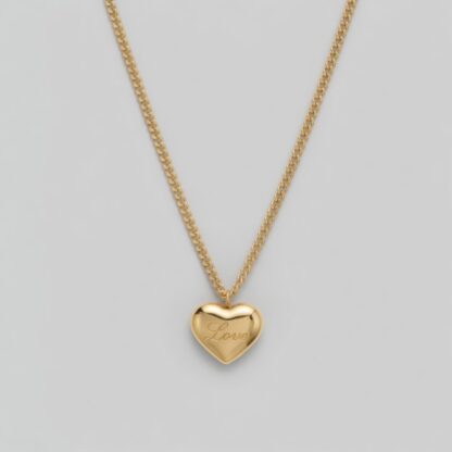 Home AIRALOVE Solid Gold-Plated Heart Pendant Necklace